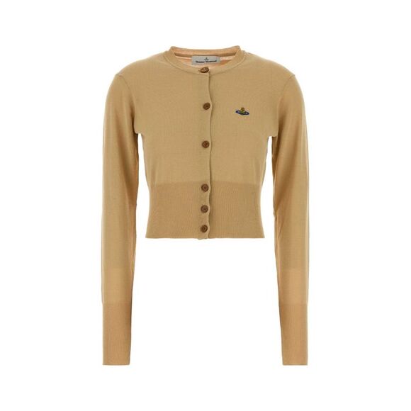 Vivienne Westwood Women Camel Cotton Bea Cardigan